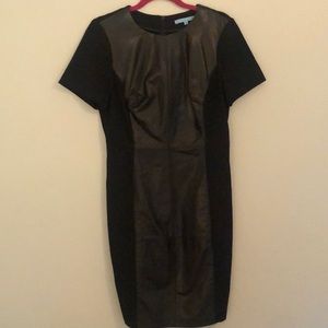 Antonio Melani leather cocktail dress
